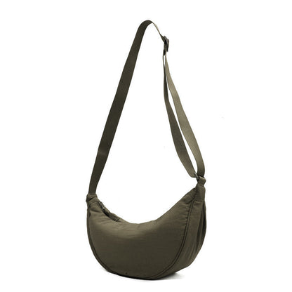 Curved Shoulder Bag for Women – Soft PU Leather Crossbody Purse with Adjustable Strap for Everyday Wear & Travel
