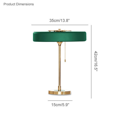 Adjustable Desk Light with Counterweight 10W LED Brass Finish Midcentury Modern Pull Chain Switch for Nightstand Office Home