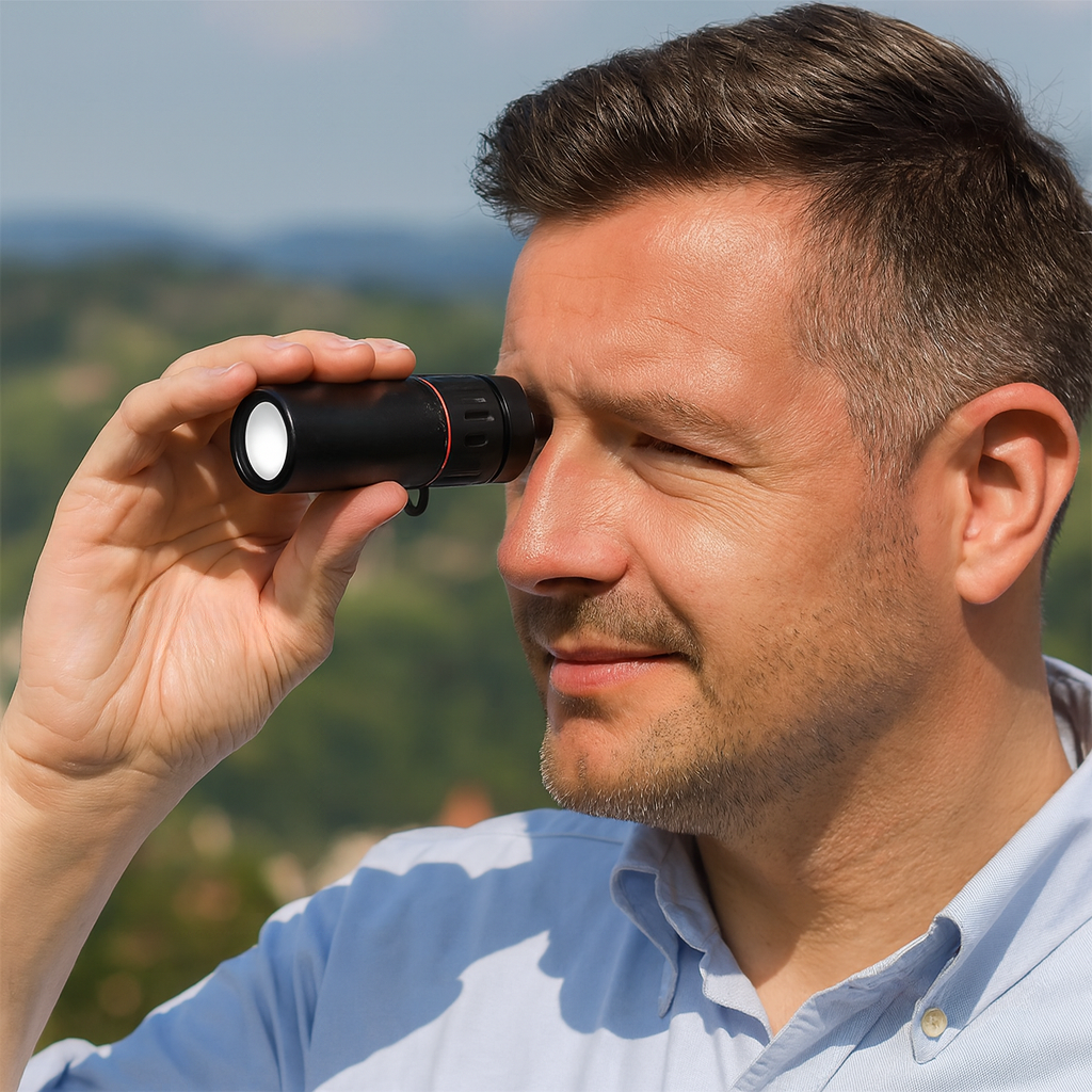 Compact Monocular Telescope with Manual Focus – Lightweight Optical Viewer for Wildlife Watching, Hiking & Travel – Waterproof Spotting Scop