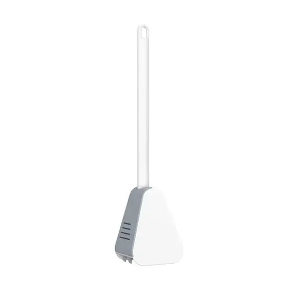 Silicone Toilet Brush with Quick-Dry Bristles for Hygienic Bathroom Cleaning, No-Drill Wall Mount Holder Included, Odor-Resistant Design for