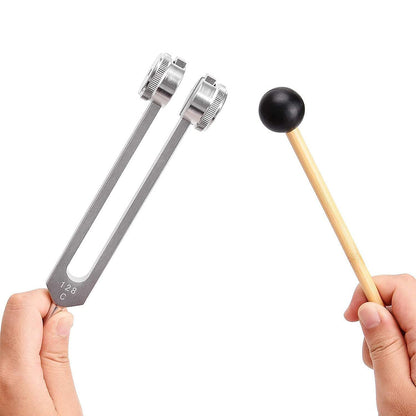 128Hz Tuning Fork for Stress Relief, Meditation, and Muscle Relaxation | Precision Sound Healing Tool for Mind and Body