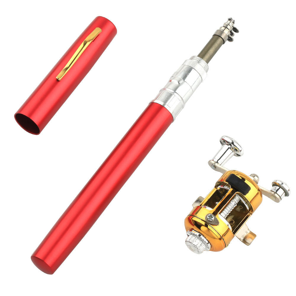 Collapsible Fishing Rod with Aluminum Reel for Travel and Hiking Adventures
