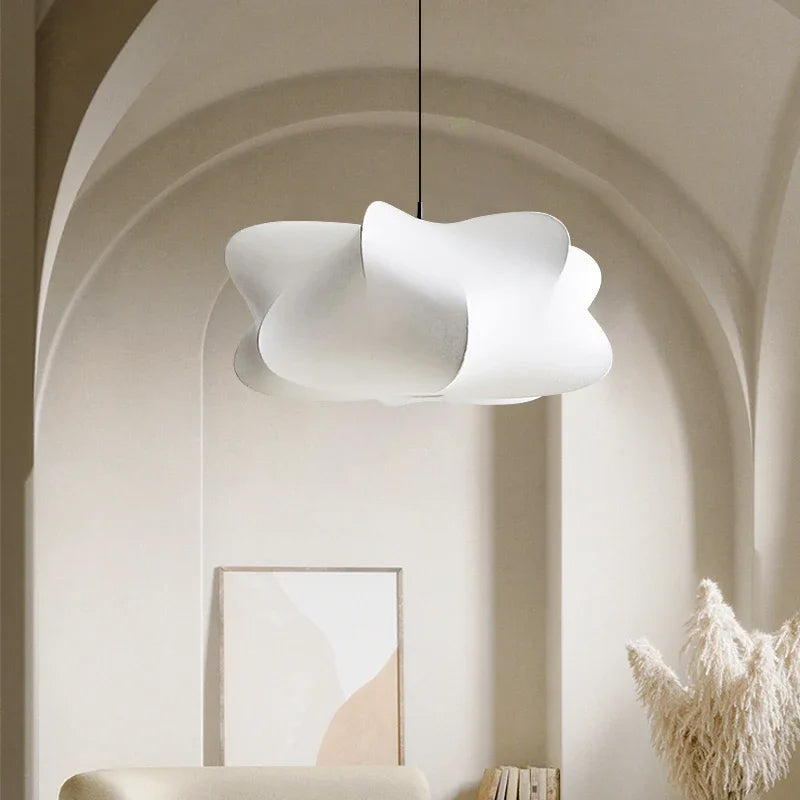 Flowing Silk Shade Overhead Light Fixture 12 in Taupe E27 Socket for Dining Room Living Room Bedroom Ambient Glow Modern Minimalist Organic