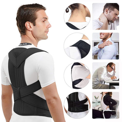 Adjustable Posture Corrector Brace for Upper Back & Shoulder Support – Breathable Design for Men & Women, Hidden Under Clothes, Helps Alignm