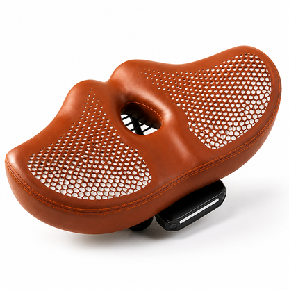 Noseless Extra-Wide Double-Spring Bike Saddle
