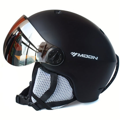 Winter Snow Helmet with Removable Visor for Skiing Snowboarding Mountain Sports Adjustable Head Protection Breathable Padded Lightweight Out