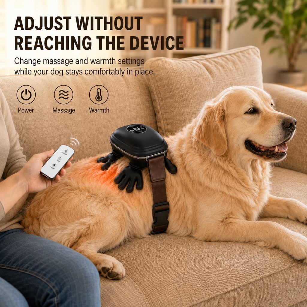 Ortekor Hands-Free Dog Massager with Heat – Bionic Kneading for Post-Walk Relaxation & Everyday Comfort