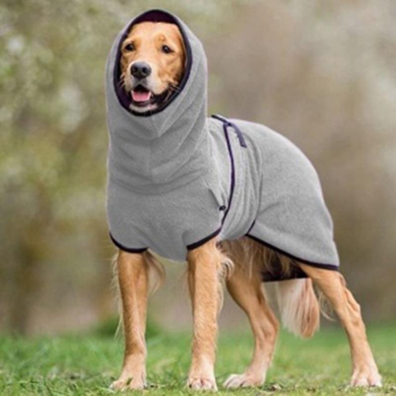 Pet Drying Robe Adjustable Microfiber Towel for Dogs Cats After Bath Grooming Quick-Dry Coat Small to Large Breeds Home Travel
