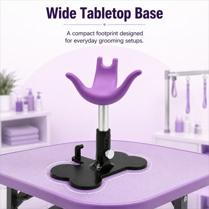 Ortekor Adjustable Dog Grooming Support Stand for Small Dogs – Helps Reduce Sitting During Trimming, Brushing & Drying