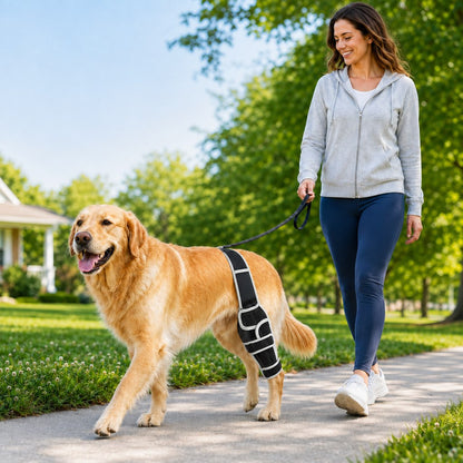Ortekor Adjustable Dog Leg Support Brace for Daily Walks - Support for Weak Front or Hind Legs