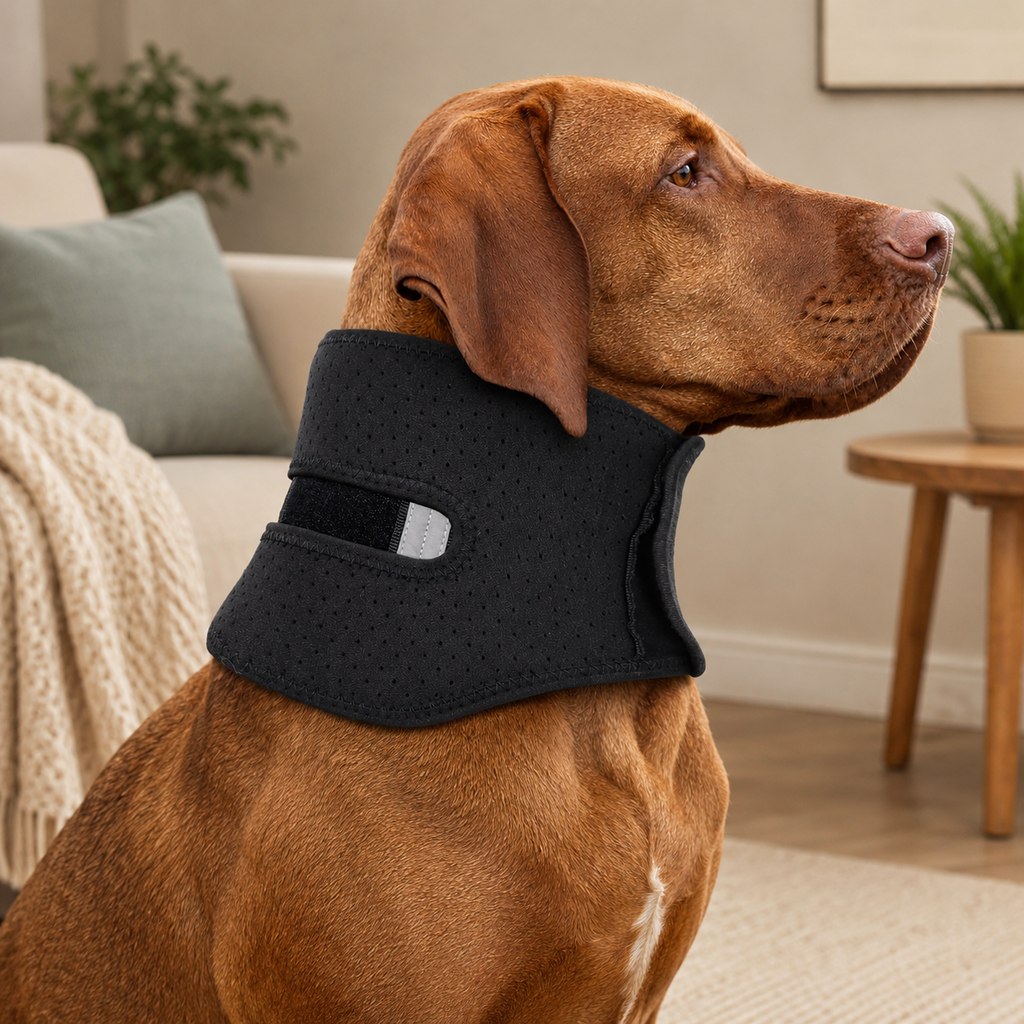 Ortekor Adjustable Dog Neck Support Brace for Rest & Recovery - Breathable Cervical Collar for Limited Neck Movement