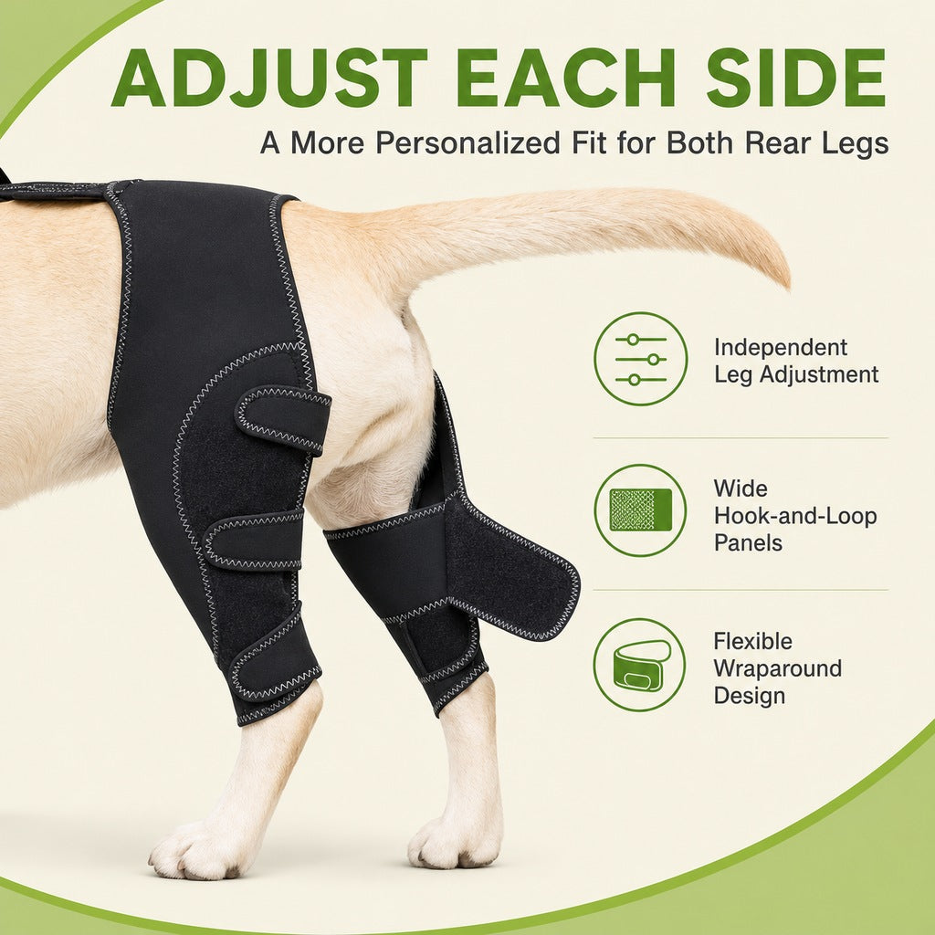 Ortekor Dual Rear Leg Dog Support Brace with Harness - Walking Stability for Weak Hind Legs