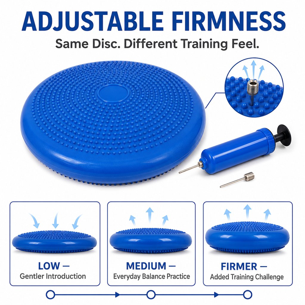 Ortekor Inflatable Dog Balance Disc with Pump - At-Home Balance & Coordination Training for Dogs with Limited Exercise Space