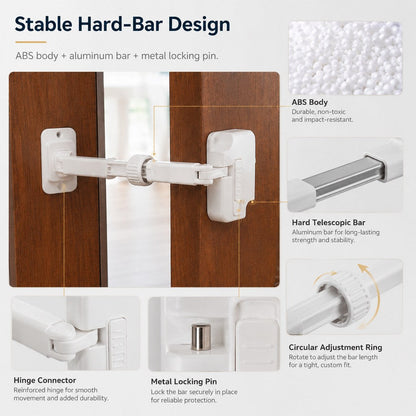 Ortekor Adjustable Pet Door Latch for Litter Rooms - Let Cats In & Help Keep Dogs Out