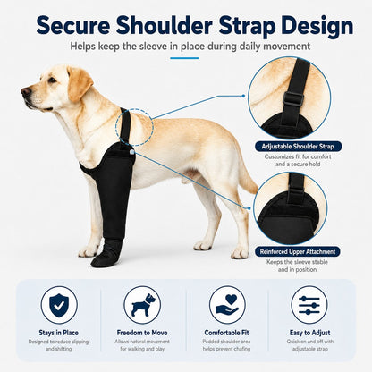 Ortekor Dog Front Leg Protective Sleeve for Recovery & Walks - Helps Reduce Licking