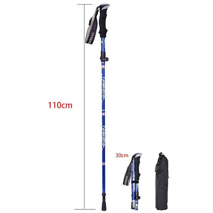 Collapsible Hiking Poles Telescoping Walking Sticks Aluminum Adjustable Height Shock Absorbing Trekking Staffs for Camping Trail Mountain