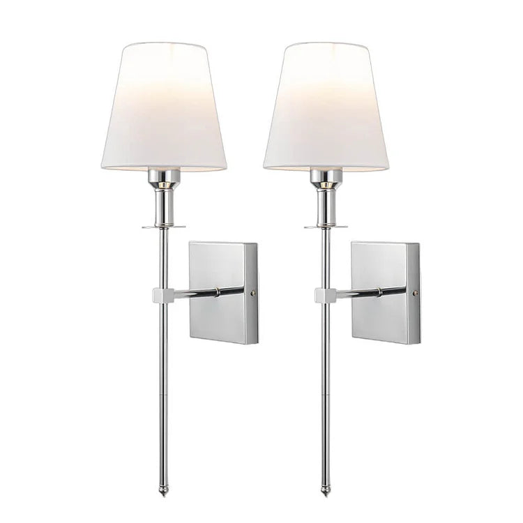 Rechargeable Sconce Pair 6.3 in × 23 in Battery-Operated Fixture Indoor Outdoor Hallway Bedroom Patio Balcony Garden Entryway Accent Lightin