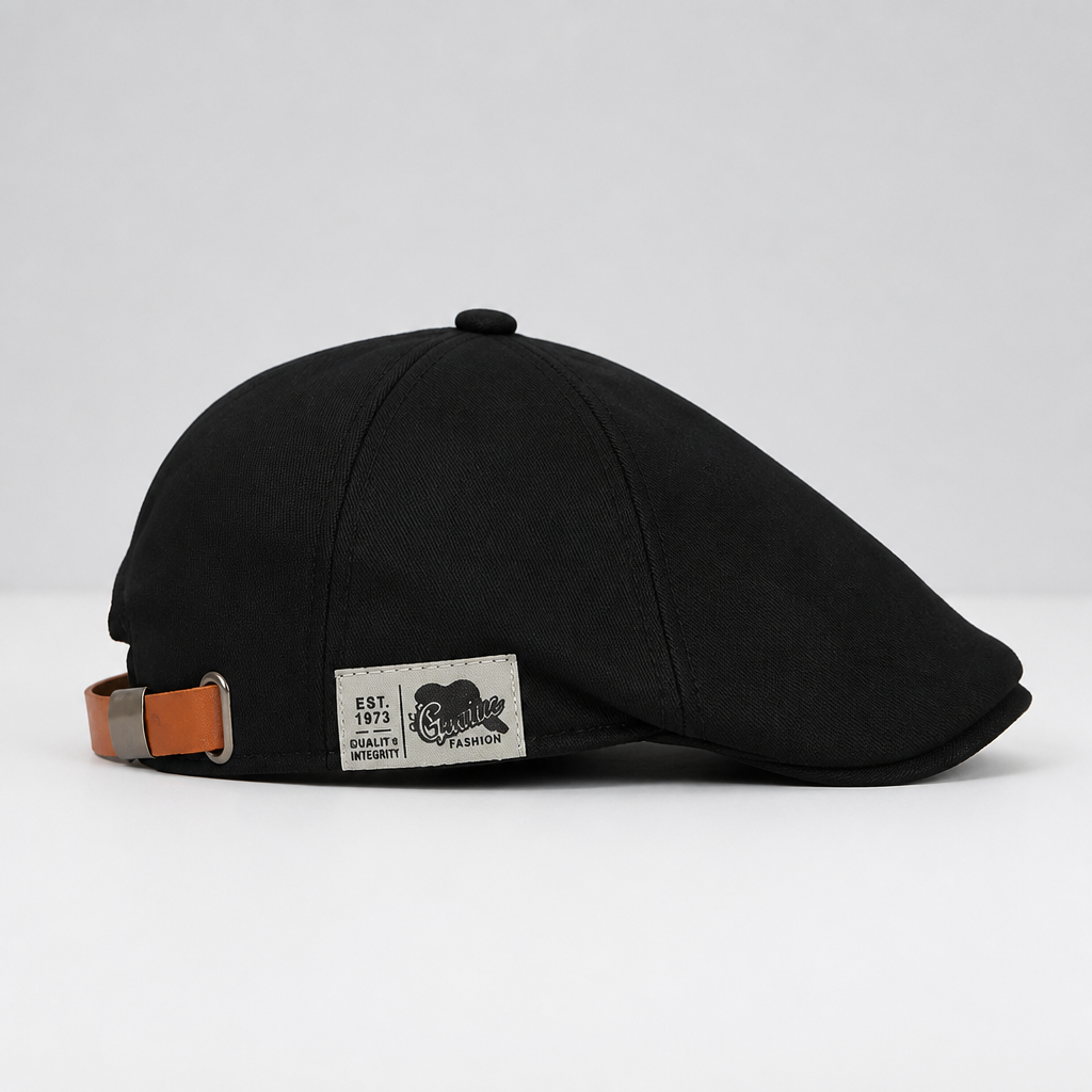 Men's Beret Cap with Adjustable Fit – Lightweight Breathable Flat Hat for Year-Round Wear in Black Red Blue Yellow Beige