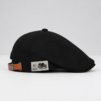 Men's Beret Cap with Adjustable Fit – Lightweight Breathable Flat Hat for Year-Round Wear in Black Red Blue Yellow Beige