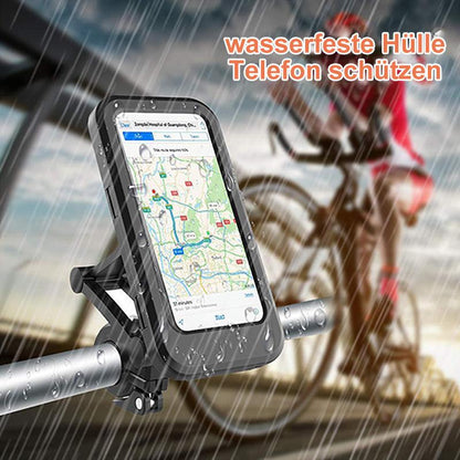 Waterproof Bike Phone Mount with Wireless Charging & 5000mAh Power Bank for E-Bikes & Motorcycles