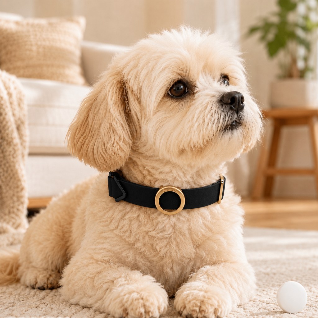 Ortekor AirTag-Compatible Pet Collar Holder for Cats & Small Dogs - No-Dangle Tracker Protection for Home, Walks & Everyday Pet Safety