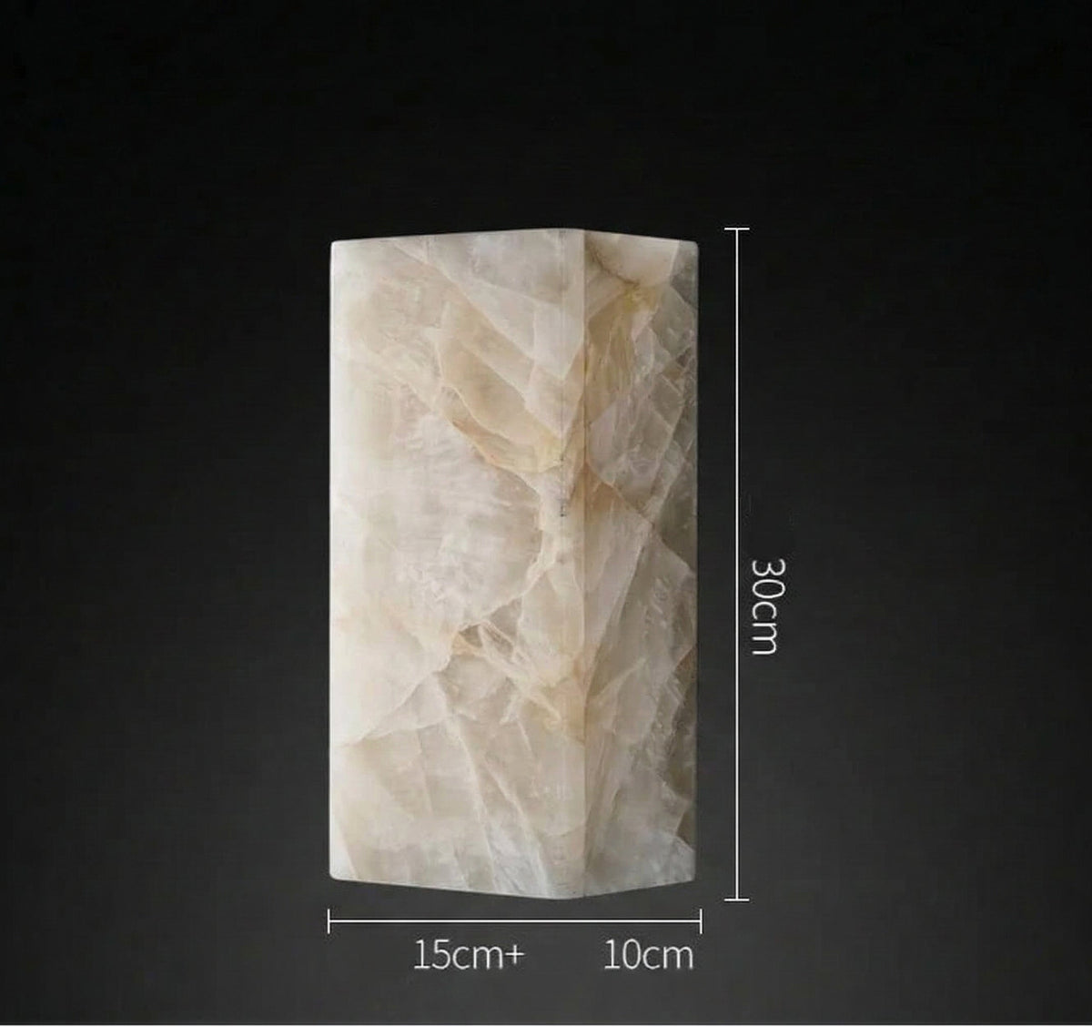 Natural Stone Sconce Waterproof Indoor Outdoor Brass Finish Vertical Warm White Wet Location Bathroom Hallway Entryway Patio Bedroom Covered