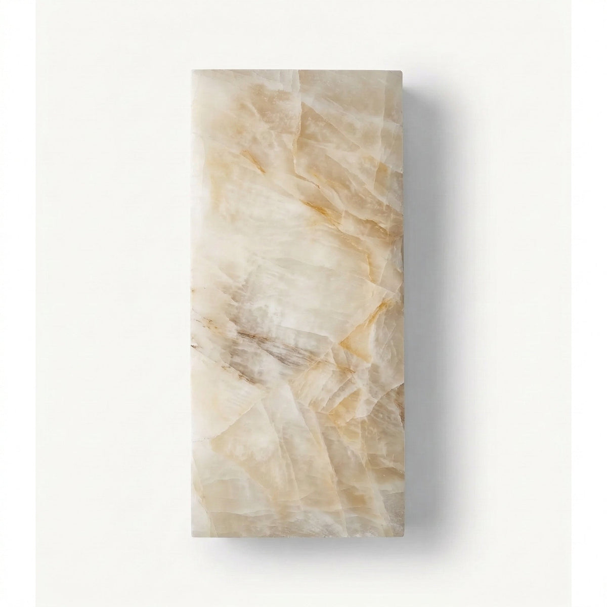 Natural Stone Sconce Waterproof Indoor Outdoor Brass Finish Vertical Warm White Wet Location Bathroom Hallway Entryway Patio Bedroom Covered