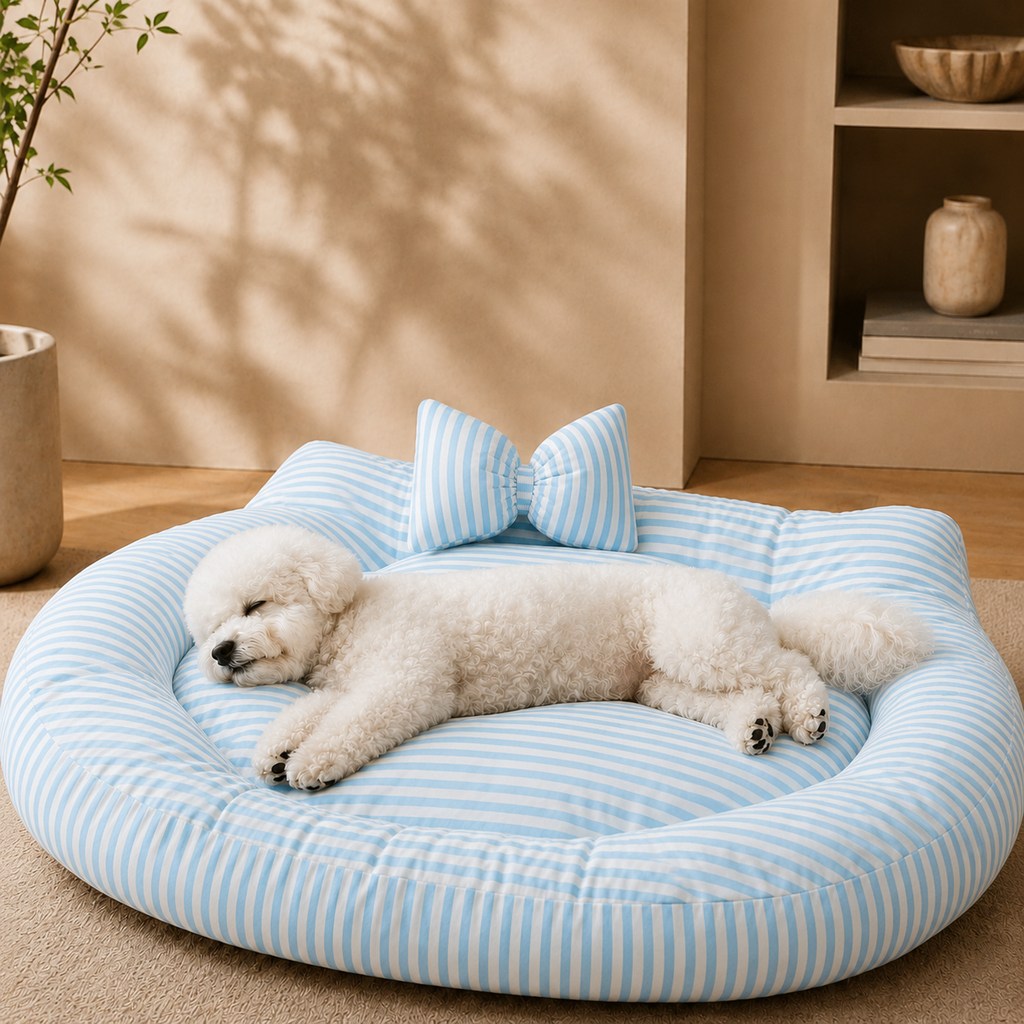 Ortekor All-Season Bolster Pet Bed with Pillow for Cats & Small Dogs - Soft Raised-Edge Support for Indoor Naps
