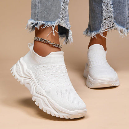 Orthopedic Slip-On Sneakers for Women & Men All Day Support White Cushioned Walking Shoes for Nurses Work Healthcare Restaurant Standing