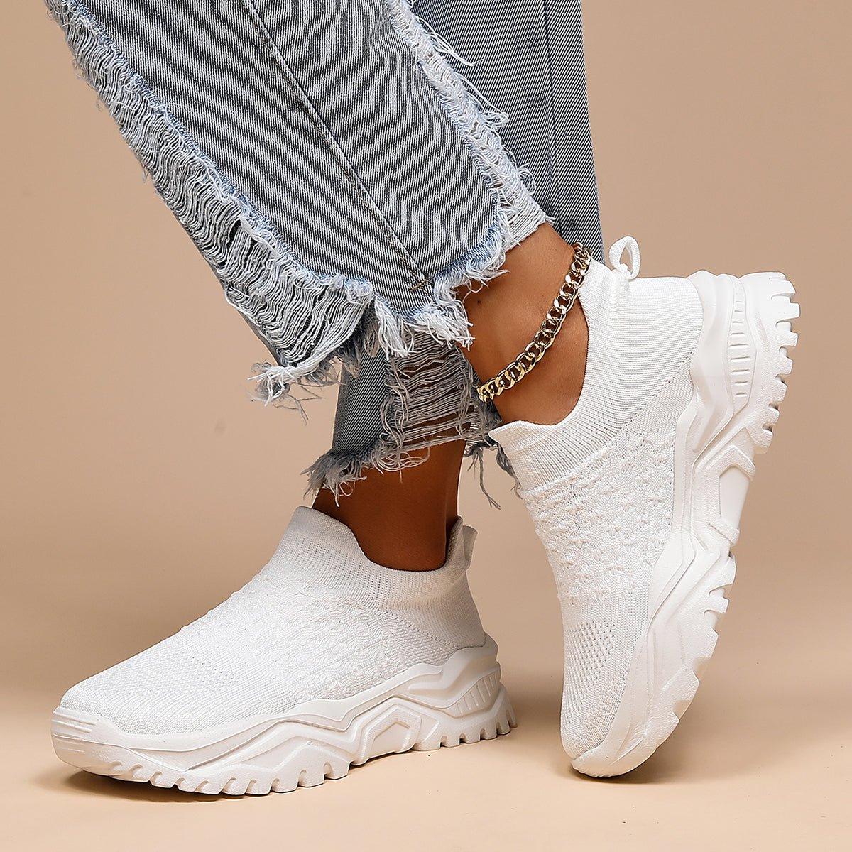 Orthopedic Slip-On Sneakers for Women & Men All Day Support White Cushioned Walking Shoes for Nurses Work Healthcare Restaurant Standing