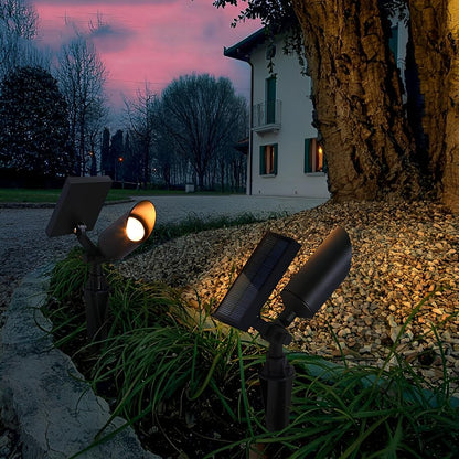 Adjustable LED Accent Light 2.4 Inch Stake Spot for Yard Tree Shrub Path Driveway Patio Weather-Resistant Aluminum Housing Warm White 3000K