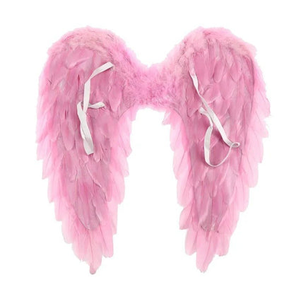 Feathered Angel Wings for Adults & Kids - Lightweight Costume Accessory for Halloween, Theater, Cosplay & Photoshoots