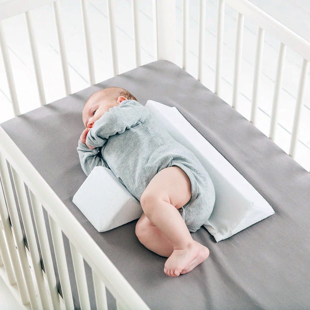 Infant Sleep Positioner Wedge for Safe Back Sleeping | Breathable Foam Body Support Cushion for Newborns | Crib Safety Bolster for Babies