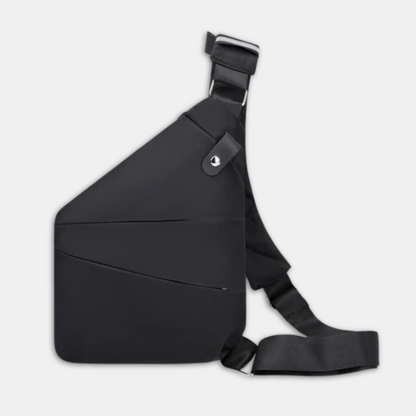 Compact Hardshell Shoulder Pouch with Hidden Compartments & Convertible Straps for Daily Commute
