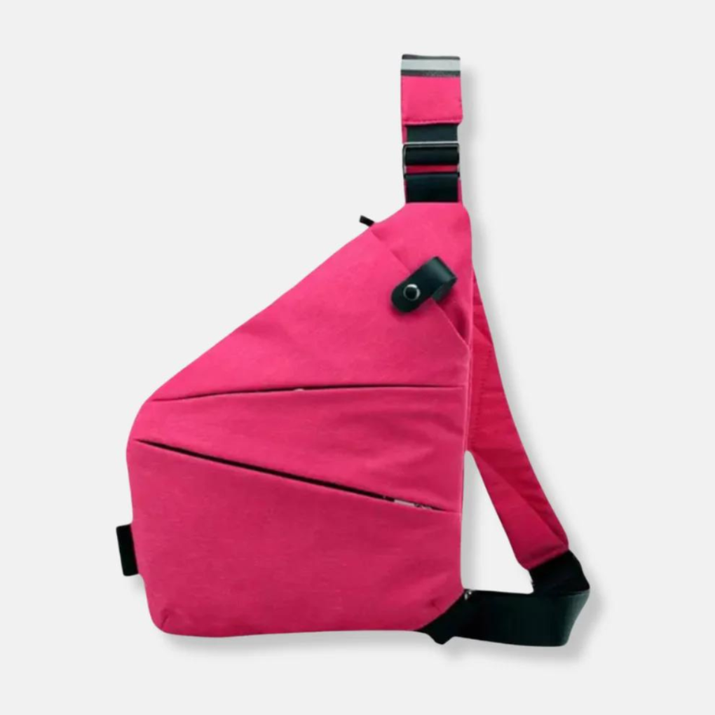 Compact Hardshell Shoulder Pouch with Hidden Compartments & Convertible Straps for Daily Commute