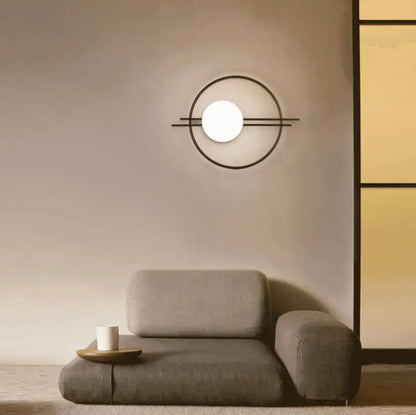 Articulating Sphere Sconce with 23-Inch Swing Arm for Bedside & Reading Nook Lighting – E27 Socket, Frosted Globe Shade, Metal Frame – Adjus