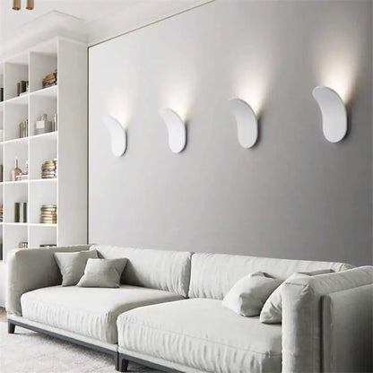 Modern LED Wall Sconce 7 in Aluminum Acrylic Fixture Gold Black White 7W Bedroom Hallway Reading Light Compact Space-Saving Mount