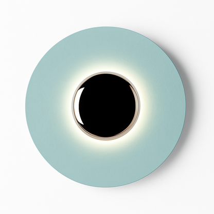 Uplight Metal Disc Wall Sconce Modern Round Circle LED Wall Lamp Painted Finish for Bedroom Living Room Entryway Dining Room