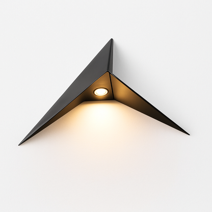 Modern Triangular Metal LED Wall Sconce – Contemporary Geometric Lighting for Living Room, Bedroom & Office