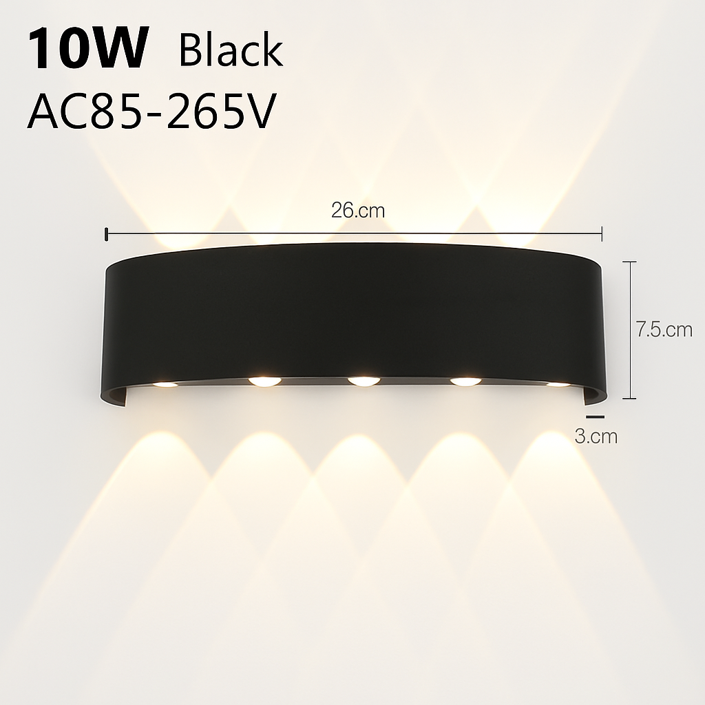 Star-Shaped LED Wall Sconce Light Modern Up Down Indoor Fixture Bedroom Hallway Kitchen