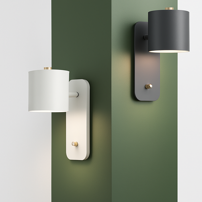 Metal Wall Sconce with Dual-Direction Glow E27 Socket Touch Control Perfect for Bedrooms Hallways and Reading Nooks Modern Minimalist Up-Dow