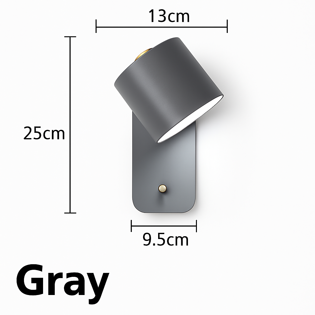 Metal Wall Sconce with Dual-Direction Glow E27 Socket Touch Control Perfect for Bedrooms Hallways and Reading Nooks Modern Minimalist Up-Dow