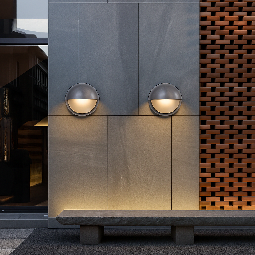 Outdoor Sconce Fixture Silver Ribbed Frosted Glass Up Down Light E27 Socket Weatherproof Porch Entryway Patio Balcony Exterior Lighting for