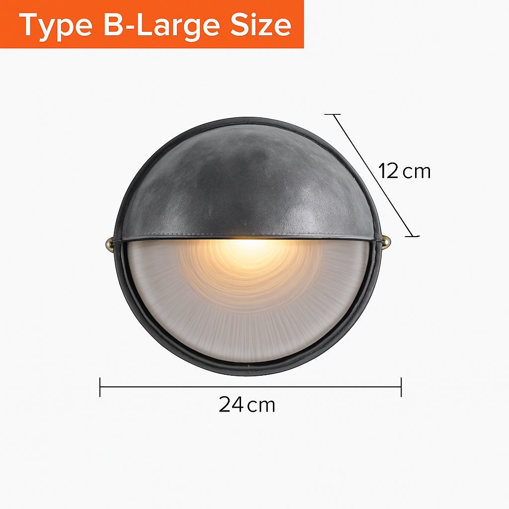 Industrial Outdoor Wall Sconce E27 Glass Shade IP65 Waterproof Vintage Aluminum Light Fixture for Porch Patio Garden Entryway