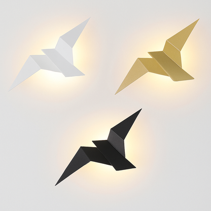 Geometric Bird Wall Sconce LED Up Down Light Modern Metal Art Fixture for Bedroom Living Room Hallway