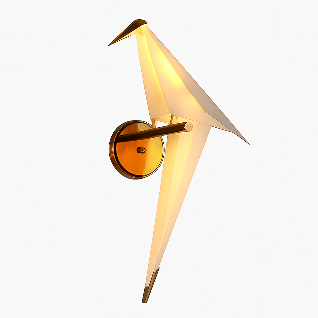 Bird-Shaped LED Wall Sconce Light Fixture – Contemporary Accent Lighting for Bedroom, Living Room & Hallway