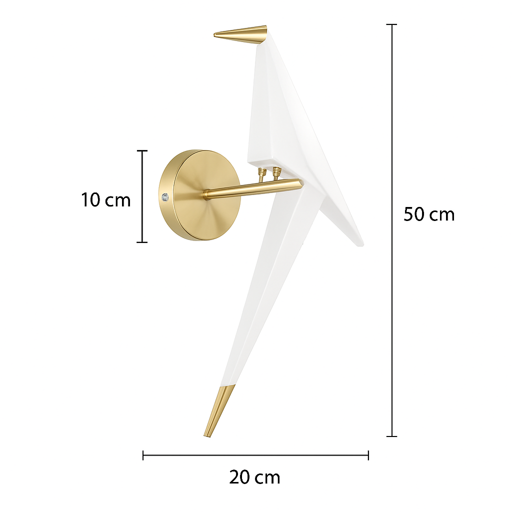 Bird-Shaped LED Wall Sconce Light Fixture – Contemporary Accent Lighting for Bedroom, Living Room & Hallway