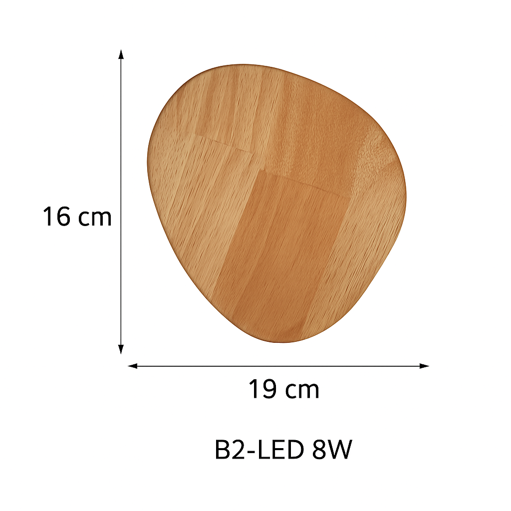 Oval Wood LED Wall Sconce with Clear Glass Shade – Scandinavian Modern Design for Bedroom, Living Room & Hotel