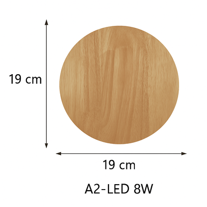 Oval Wood LED Wall Sconce with Clear Glass Shade – Scandinavian Modern Design for Bedroom, Living Room & Hotel