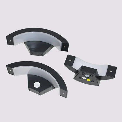 Outdoor Motion Sensor Wall Sconce – Weatherproof LED Security Light with Curved Aluminum Design for Patio, Entryway & Garden Path Lighting